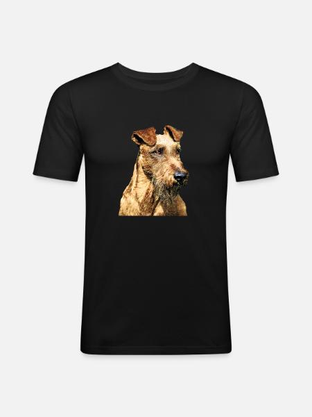 Irish terrier - Men's Slim Fit T-Shirt - black