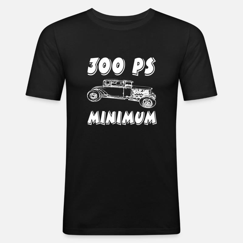 Auto - Männer Slim Fit T-Shirt - Schwarz