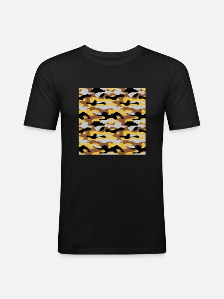Camouflage 02 - Men's Slim Fit T-Shirt - black