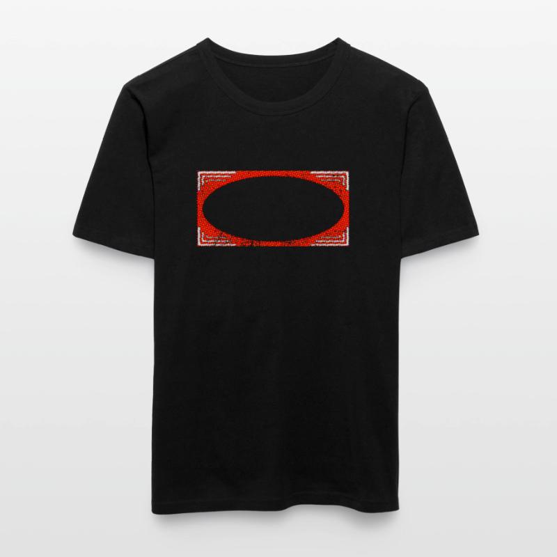 Rectangle frame element with grunge effect Men's Slim Fit T-Shirt