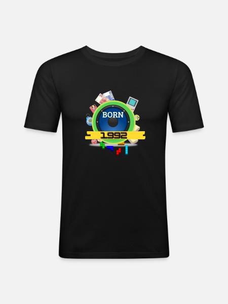 1992 - T-shirt près du corps Homme - noir