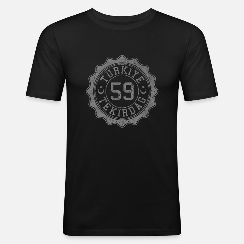 Tekirdağ - Männer Slim Fit T-Shirt - Schwarz