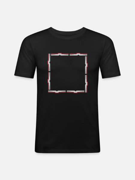 Square Frame Border Books - Men's Slim Fit T-Shirt - black