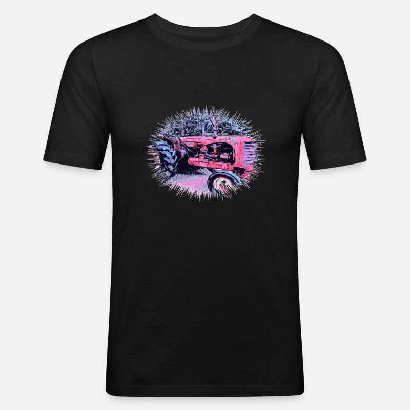 Traktor - Männer Slim Fit T-Shirt - Schwarz