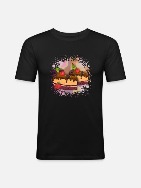 Cake - Men's Slim Fit T-Shirt - black