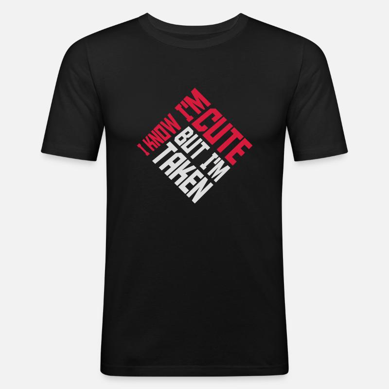 citation mignonne mais prise - T-shirt près du corps Homme - noir