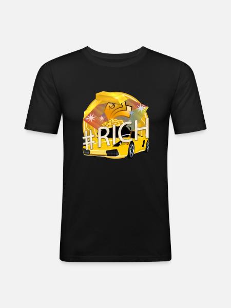 RICH KINGDOM - #Rich #Reich - Men's Slim Fit T-Shirt - black