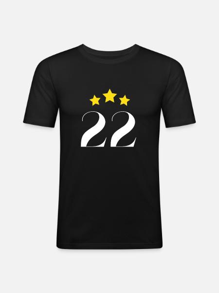 22nd Anniversary Starred - Men's Slim Fit T-Shirt - black