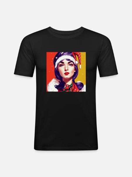 Bereit für die Weihnachtsfeier - Männer Slim Fit T-Shirt - Schwarz