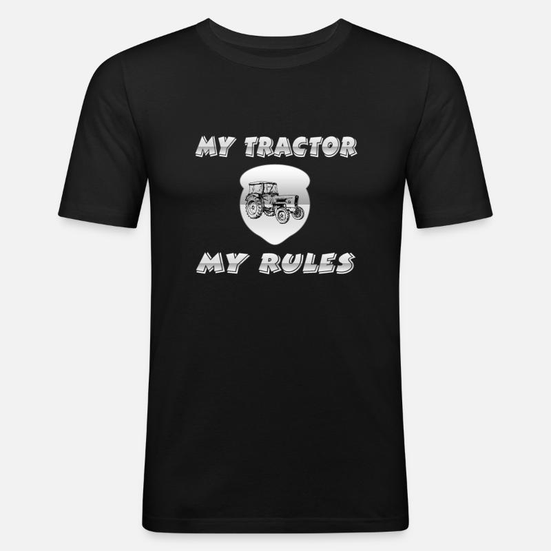 Traktor - Männer Slim Fit T-Shirt - Schwarz