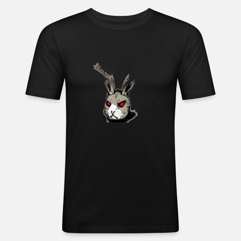 Cursedrabbit1 - Männer Slim Fit T-Shirt - Schwarz