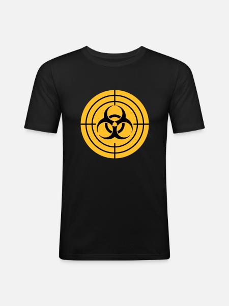 Biohazard Sight Zombie Hunter - Men's Slim Fit T-Shirt - black