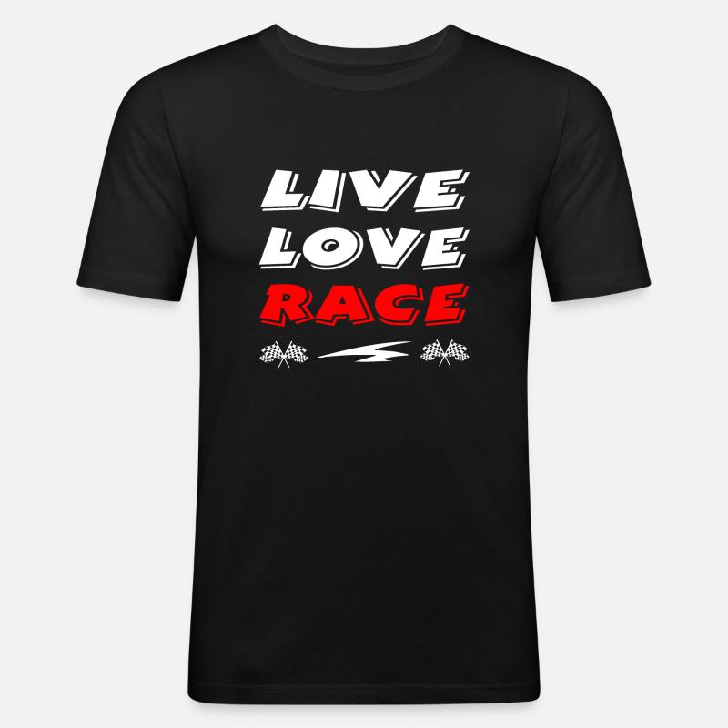 Auto - Männer Slim Fit T-Shirt - Schwarz