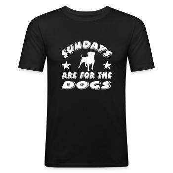Canine - T-shirt près du corps Homme - noir - Devant - Nik (191cm)