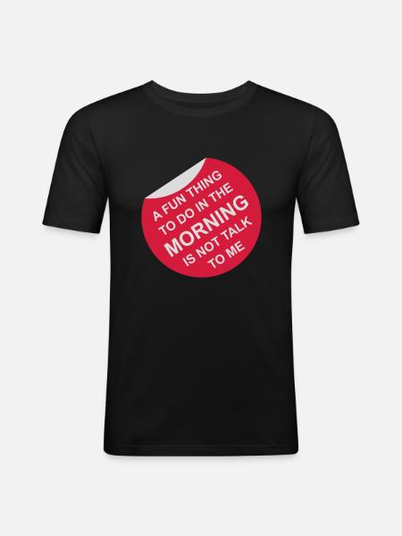 ne me parle pas - T-shirt près du corps Homme - noir