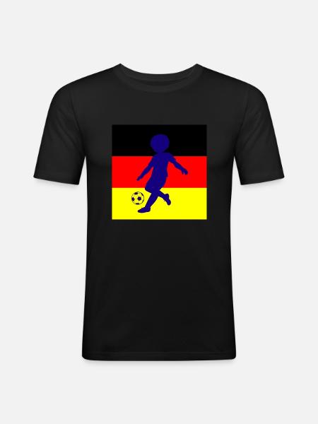 Fußball Soccer - Men's Slim Fit T-Shirt - black