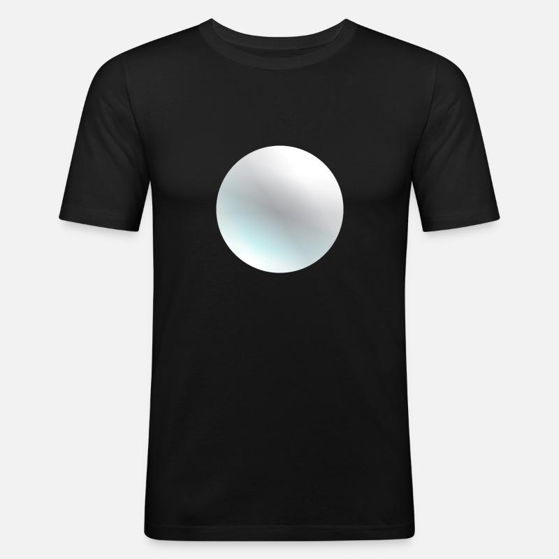 Der Planet Pluto - Männer Slim Fit T-Shirt - Schwarz