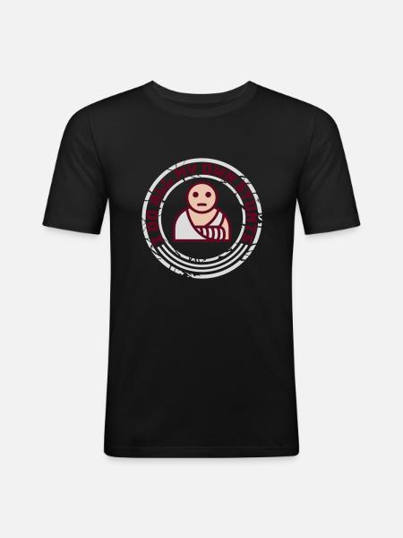all my own stunts - Men's Slim Fit T-Shirt - black