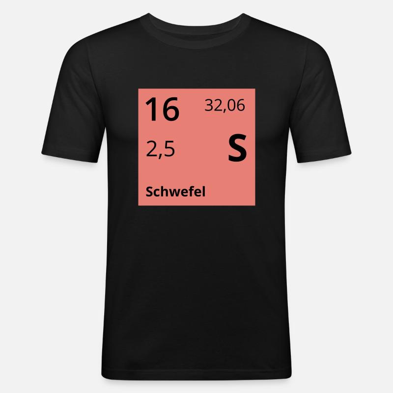 Schwefel - Männer Slim Fit T-Shirt - Schwarz