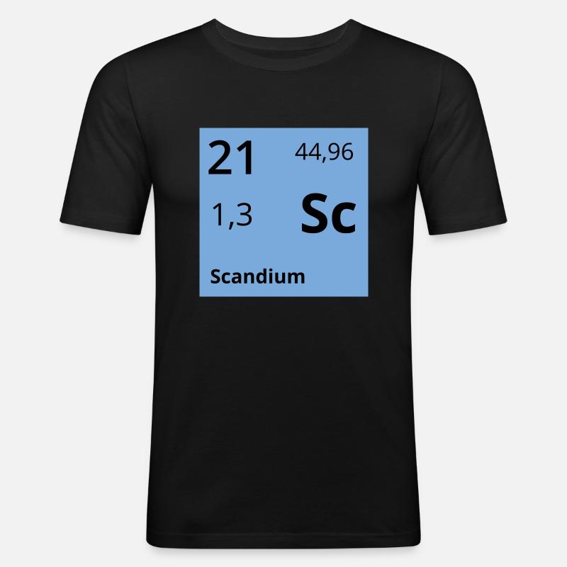 Scandium - Männer Slim Fit T-Shirt - Schwarz