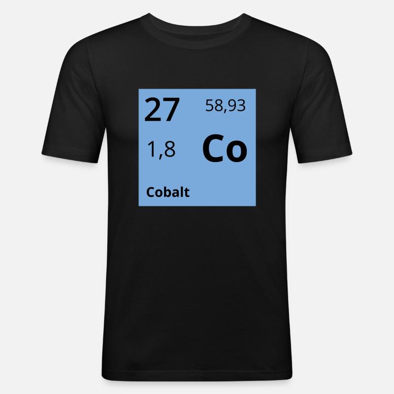 Cobalt - Männer Slim Fit T-Shirt - Schwarz