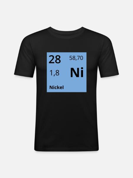 Nickel - Männer Slim Fit T-Shirt - Schwarz