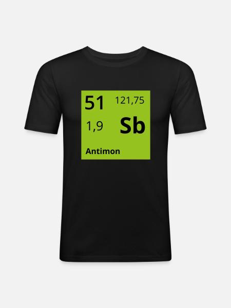 Antimon - Männer Slim Fit T-Shirt - Schwarz