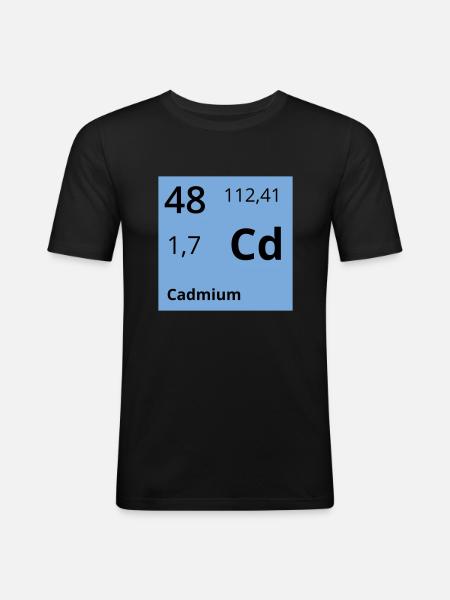 Cadmium - Männer Slim Fit T-Shirt - Schwarz