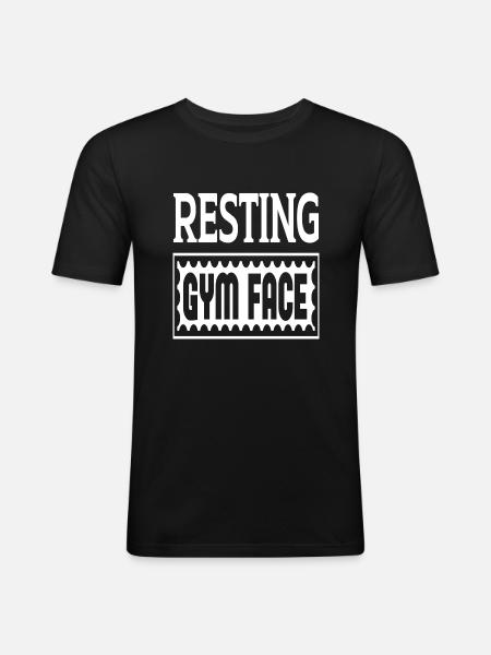 Resting Gym Face - Men's Slim Fit T-Shirt - black