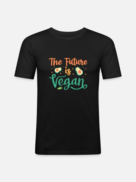 The future is vegan - Men's Slim Fit T-Shirt - black