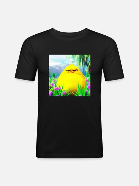 grumpie chick the original - Men's Slim Fit T-Shirt - black