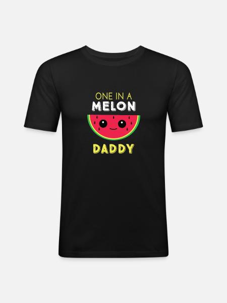 One In A Melon Daddy - Men's Slim Fit T-Shirt - black