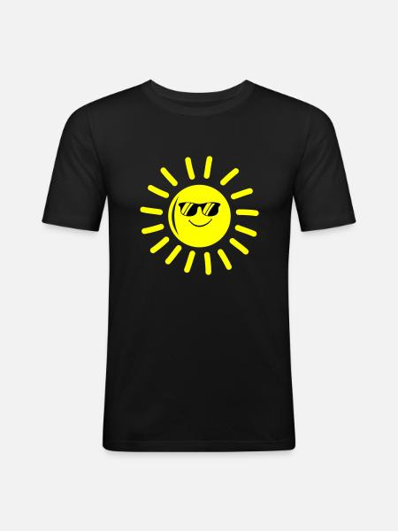 Sun Smile - Men's Slim Fit T-Shirt - black