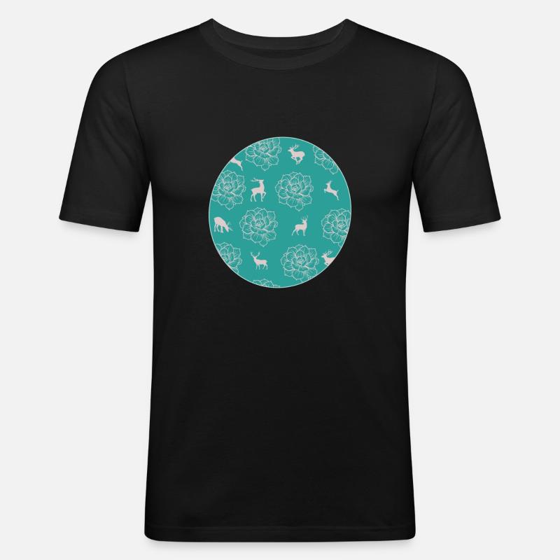 #patterncircle - Männer Slim Fit T-Shirt - Schwarz