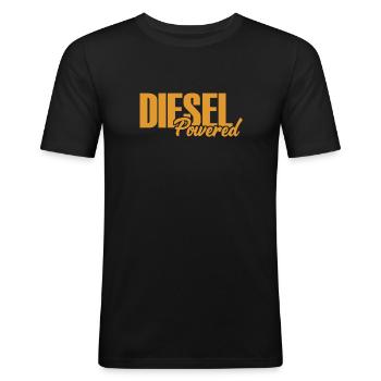 Diesel - Moteur - Allumage par compression - Propulsion - T-shirt près du corps Homme - noir - Devant - Nik (191cm)