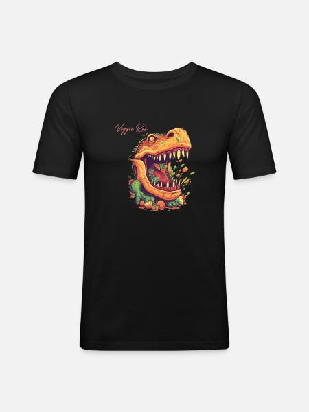 Veggie Rex - T-shirt près du corps Homme - noir