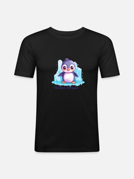 Till then, Penguin - T-shirt près du corps Homme - noir
