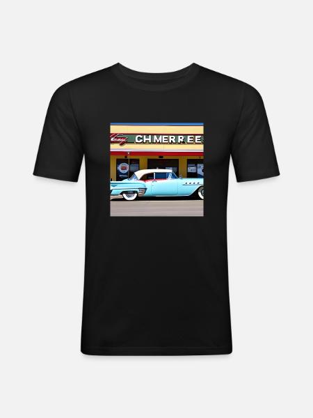 C05 - Männer Slim Fit T-Shirt - Schwarz