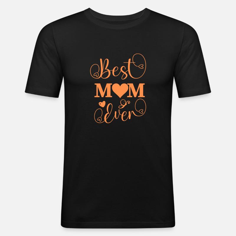 Beste Mutter aller Zeiten - Männer Slim Fit T-Shirt - Schwarz