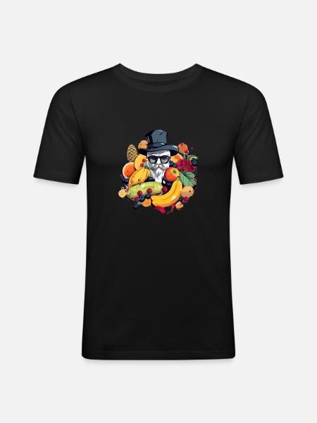 Ben the uncle fruits - Men's Slim Fit T-Shirt - black