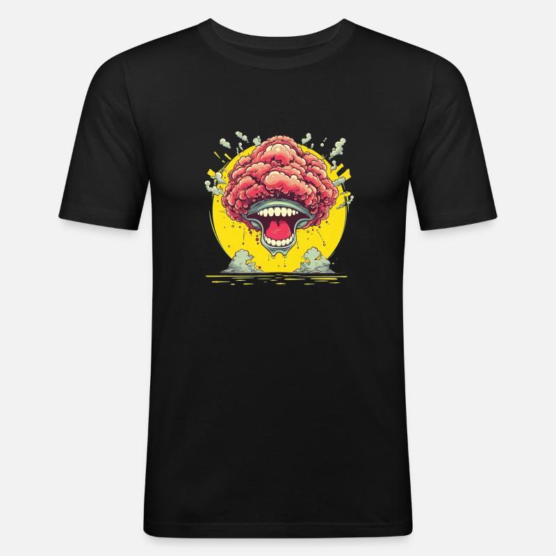 Mind-Blown 80s Rewind - Männer Slim Fit T-Shirt - Schwarz
