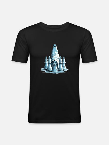 Laurent disguised as a piece - Men's Slim Fit T-Shirt - black
