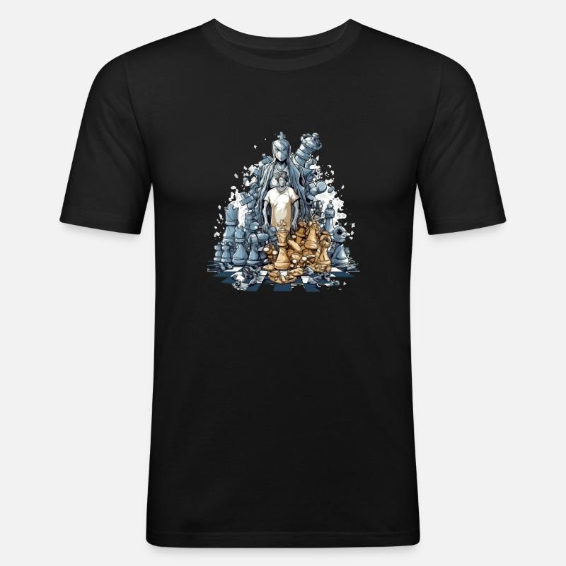 Chess carnage - Men's Slim Fit T-Shirt - black