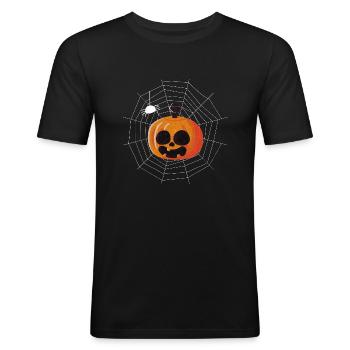 funny halloween - Men's Slim Fit T-Shirt - black - Front - Nik (191cm)