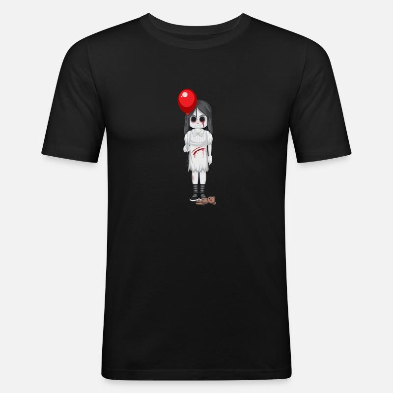 Mädchen Horror 5 - Männer Slim Fit T-Shirt - Schwarz