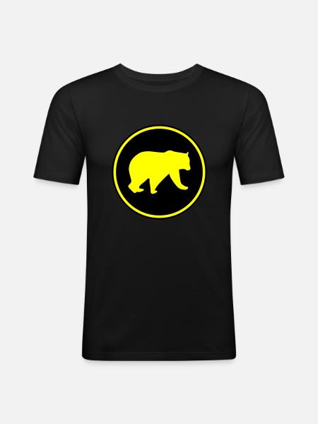 bear icon 2 - Men's Slim Fit T-Shirt - black