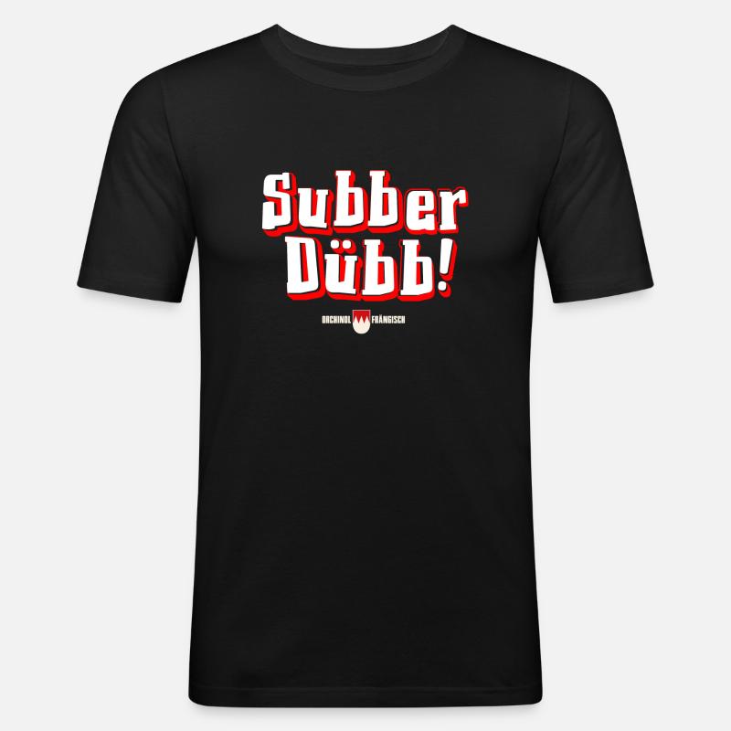 Subber Dübb! - Männer Slim Fit T-Shirt - Schwarz