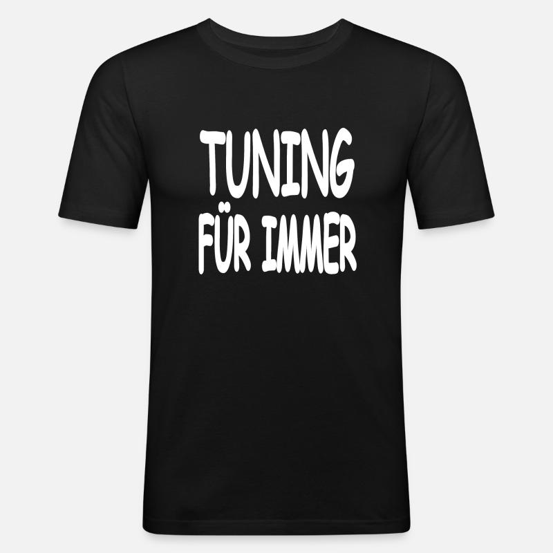 Tuning - Männer Slim Fit T-Shirt - Schwarz