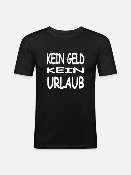 Urlaub - Männer Slim Fit T-Shirt - Schwarz