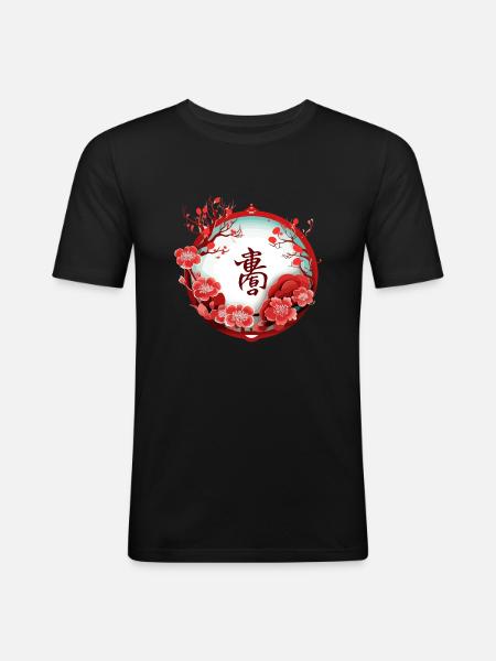Chinese New Year - Men's Slim Fit T-Shirt - black